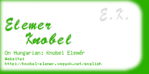 elemer knobel business card